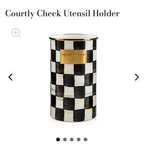 Mackenzie Childs Courtly Check Utensil Holder